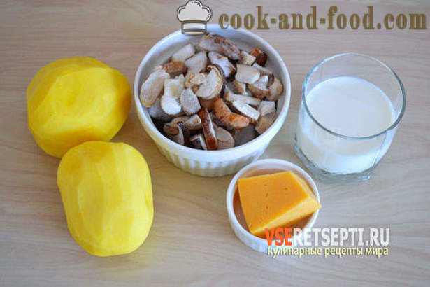 Zemiakový guláš s hubami a syrom