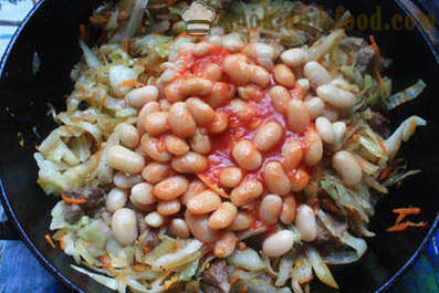 Recept kapusta s mäsom a fazuľou