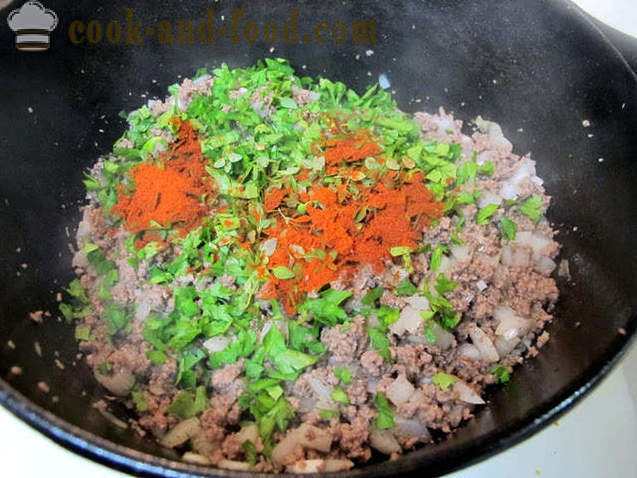 Rice polievka s kapustou a mletým mäsom