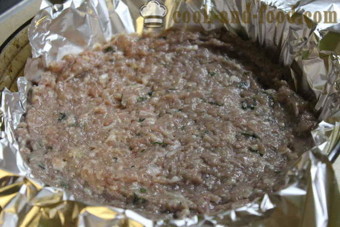 Angličtina zemiakový koláč s mäsom a šampiňónmi - ako variť kastról zo zemiakov a mäsa, sa krok za krokom recept fotografiách