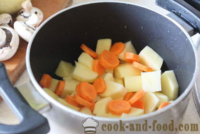 Polievka s hydinovými pečeňou - ako variť polievku s pečeňou, krok za krokom recept fotografiách
