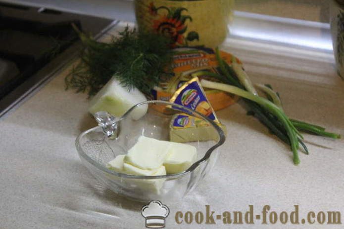 Syrová roláda s cesnakom a cibuľou - Ako sa robí vdolky so syrom a cesnakom, s krok za krokom recept fotografiách