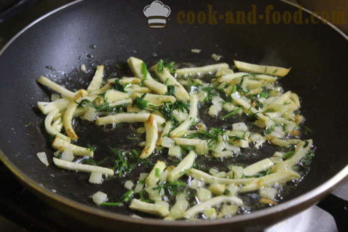 Zemiaky, šťouchané zemiaky so zelerom a cibuľou - Ako sa robí šťouchané zemiaky s cibuľou a zelerom, krok za krokom recept fotografiách
