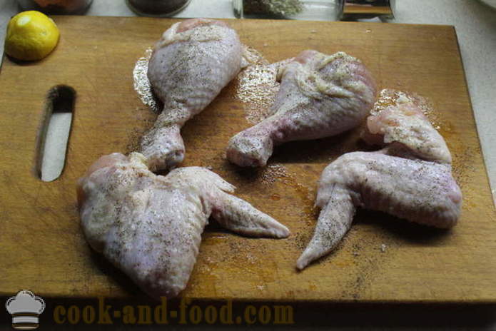 Marinované kuracie mäso marinované v mede - ako marinovať kurča v marináde z medu a korenín, s krok za krokom recept fotografiách