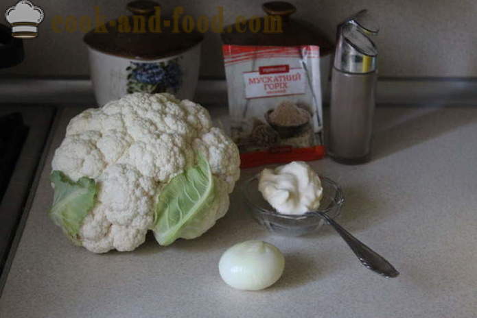 Delicious karfiol so smotanou - ako variť lahodný karfiol na panvici s krok za krokom recept fotografiách