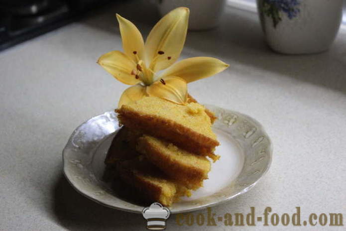 Mrkvový koláč s pomarančovou kôrou - ako sa pečie tortu s oranžovou a mrkvou, sa krok za krokom recept fotografiách