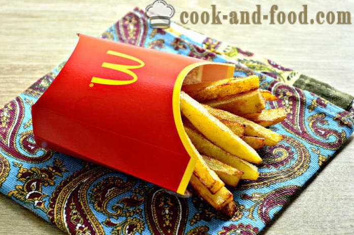 Hranolky v McDonaldu - ako variť hranolky na panvici, krok za krokom recept fotografiách