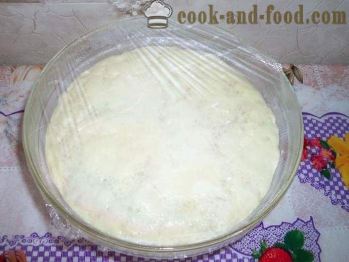Šafran torta s práškovým bielkovín - ako variť tortu s polevou, krok za krokom recept fotografiách