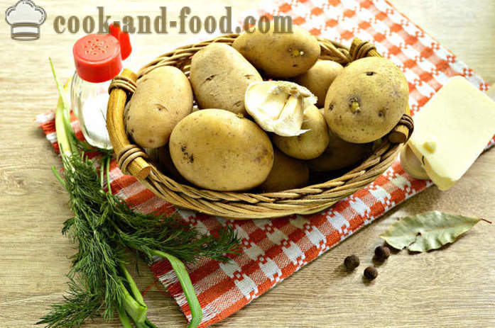 Varené nové zemiaky s cesnakom a bylinkami - ako variť nové zemiaky chutné a riadne krok za krokom recept fotografiách