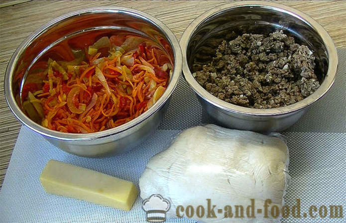 Diétne lasagne so zeleninou a mäsom - variť lasagne v domácnosti, krok za krokom recept fotografiách