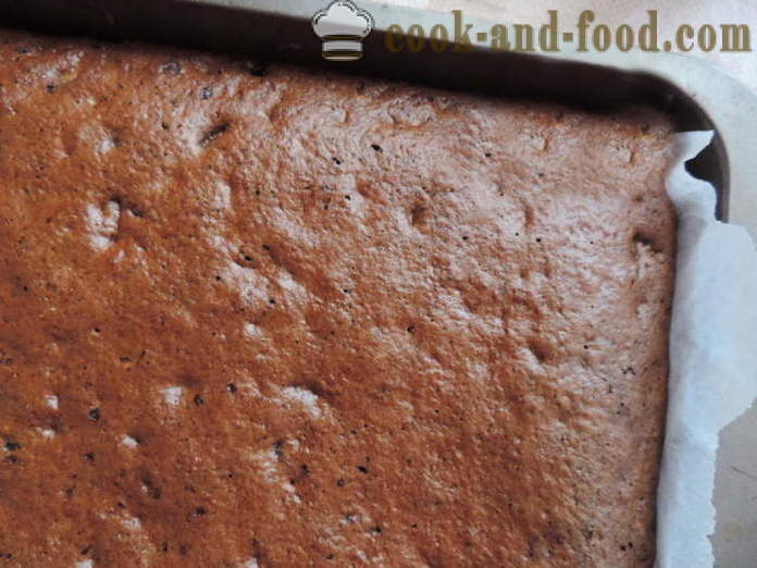 Čučoriedkový koláč s orechmi - Ako sa robí čučoriedkový koláč s orechmi a kakao, sa krok za krokom recept fotografiách