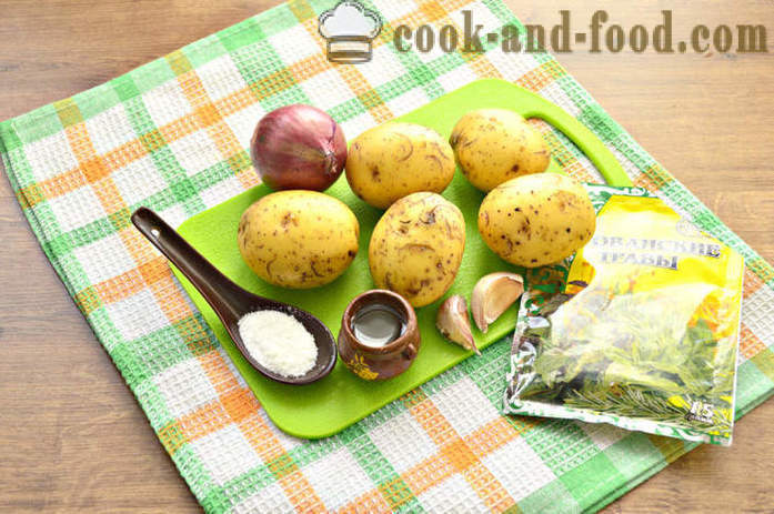 Pečené zemiakové plátky v rúre - ako pečené zemiakové plátky s chrumkavou kôrkou, s krok za krokom recept fotografiách