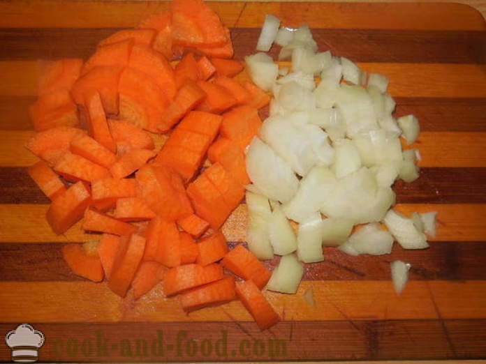 Solyanka s údenín a zemiakov v multivarki - ako variť lahodný klobása so zemiakmi, krok za krokom recept fotografiách