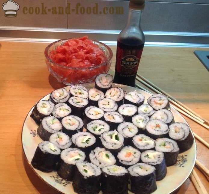 Lahodné a jednoduché polevy na sushi - ako robiť sushi doma krok za krokom recept fotografiách