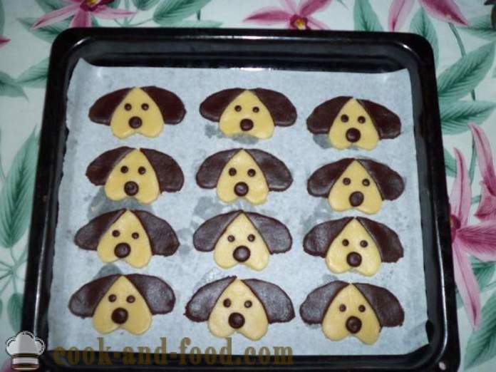Vianoce Krehké sušienky v tvare psa - ako sa pečie koláčiky v tvare psa na Silvestra, krok za krokom recept fotografiách