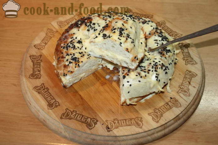 Uzbek chlieb so syrom v rúre - ako variť teplé sendviče so syrom doma krok za krokom recept fotografiách