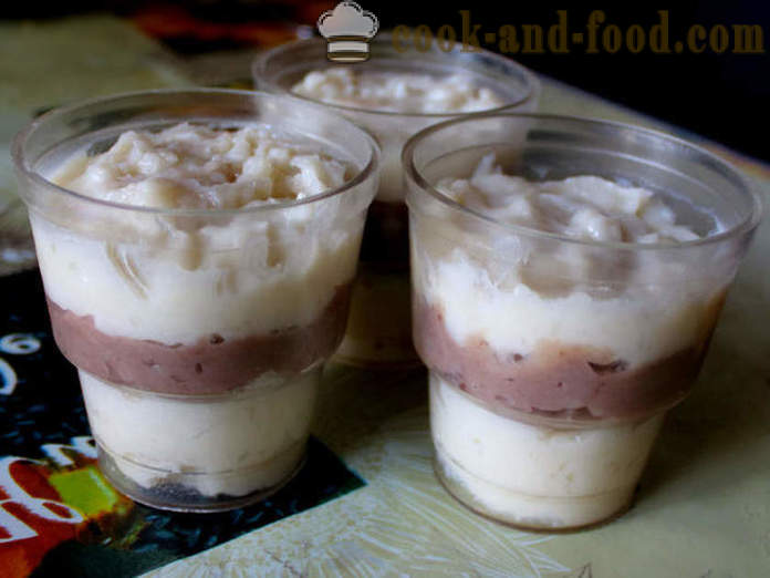 Domáce čokoládová vanilkový puding s mliekom - ako variť puding doma krok za krokom recept fotografiách