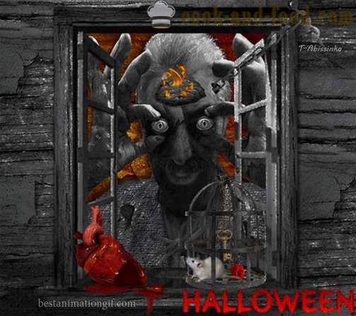 Scary Halloween karty s popoludnie - obrázky a pohľadnice pre Halloween zadarmo