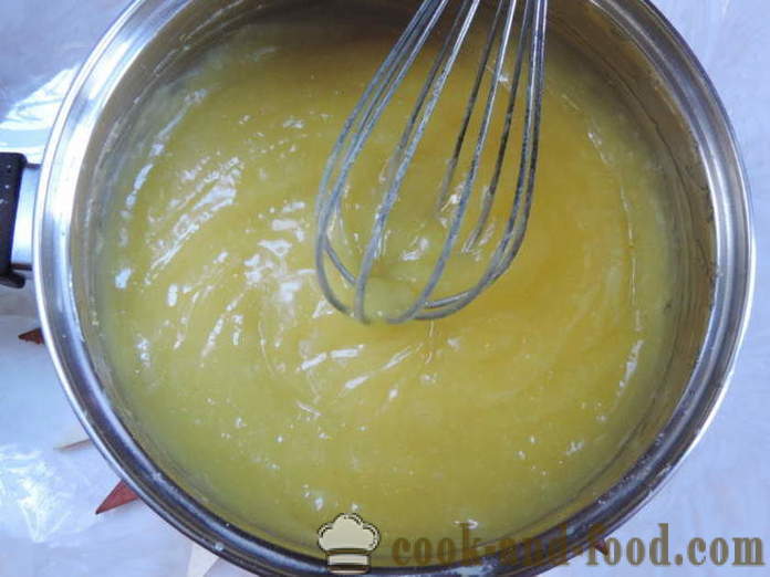 Lemon puding so škrobom - ako variť domáce puding s citrónom, sa krok za krokom recept fotografiách