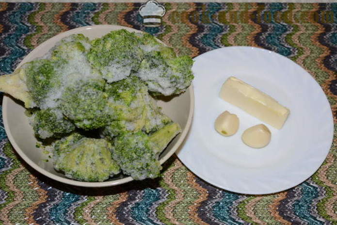 Lahodný zeleninová pyré zo zmrznutej brokolica - ako variť brokolica pretlaku, krok za krokom recept fotografiách