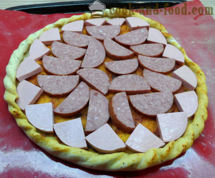 Najjednoduchšie domáce pizza míľovými krokmi a najlepšie polevy na pizzu - ako variť pizzu kvasnice, krok za krokom recept fotografiách