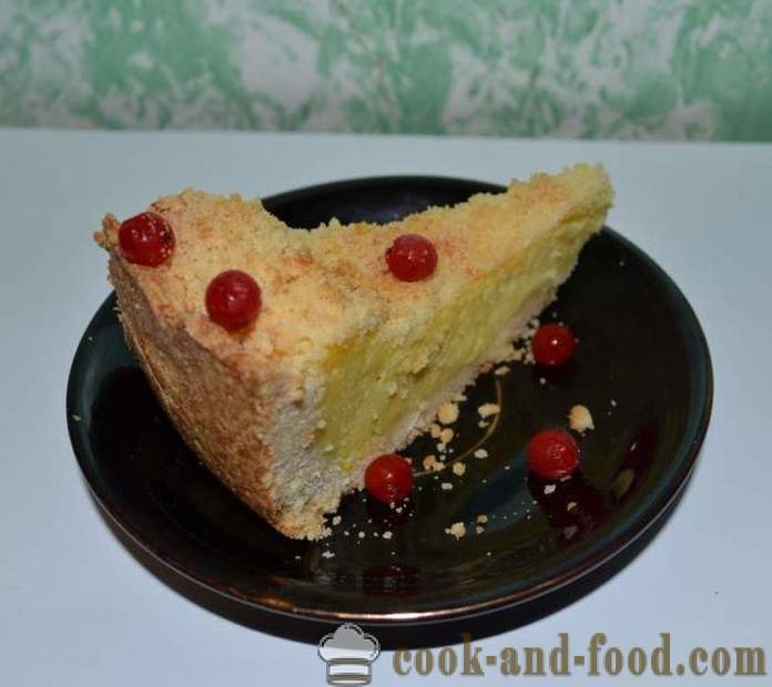 Car koláč s tvarohom v rúre - ako variť koláč cesto so syrom, krok za krokom recept fotografiách