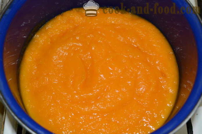 Krém z tekvice, mrkvy a zeleru bez krému - ako variť lahodné tekvicové polievka, krok za krokom recept fotografiách