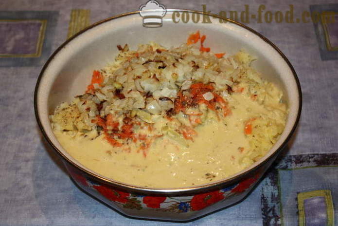 Zemiakové placky s cibuľou a mrkvou - ako variť zemiakové placky varené zemiaky, sa krok za krokom recept fotografiách