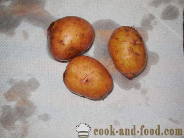Pečené zemiaky v šupke v rúre - ako lahodné pečené zemiaky v šupke v rúre, s krok za krokom recept fotografiách