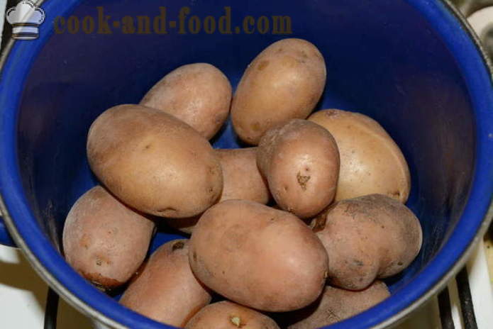 Varené zemiaky v šupke na šalát - ako variť zemiaky v šupke v hrnci s krok za krokom recept fotografiách