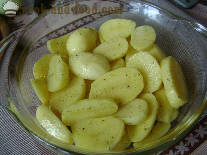 Kuracie paličky s zemiaky v rúre - ako variť lahodné kuracie stehno so zemiakovou, krok za krokom recept fotografiách
