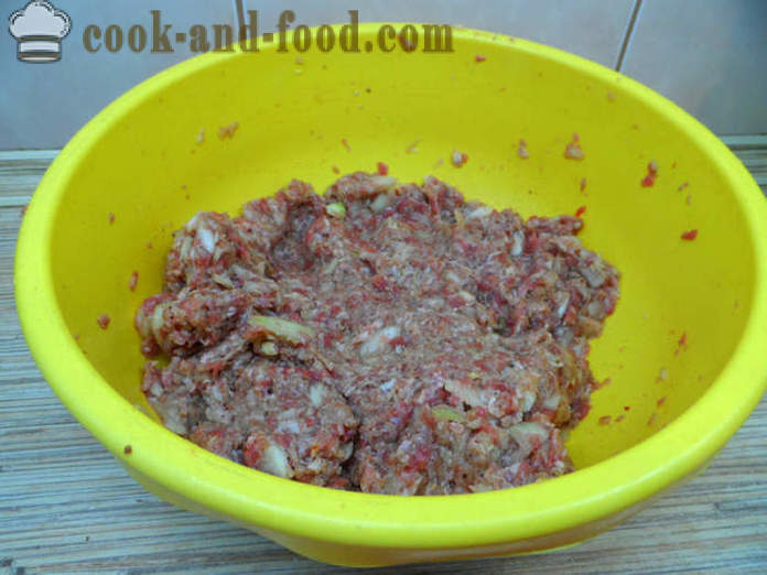 Vrstvená Samsa s mäsom v rúre - Samsa, ako variť doma, krok za krokom recept fotografiách
