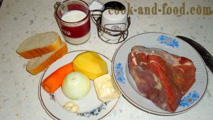 Diétne kotlety Teľacie s mrkvou a cibuľou - ako variť lahodné teľacie kotlety, krok za krokom recept fotografiách