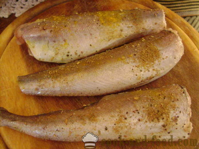 Ryby kastról - ako variť rybie pokrmy v rúre, sa krok za krokom recept fotografiách