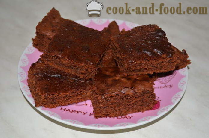Čokoládové brownies torta - ako urobiť čokoládové brownies doma krok za krokom recept fotografiách