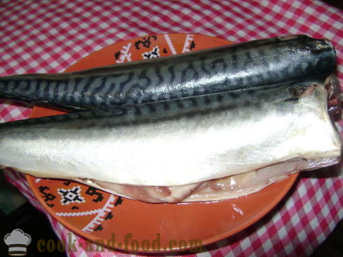 Solené makrela rýchlo cibule skiny - ako naložiť makrela vo cibule skiny doma krok za krokom recept fotografiách