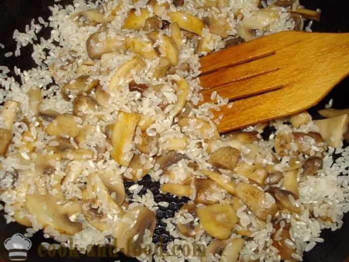 Hubové rizoto s hubami - ako variť rizoto doma krok za krokom recept fotografiách