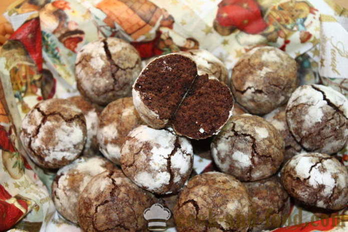 Popraskané čokoládové sušienky - ako sa robí sušienok doma krok za krokom recept fotografiách