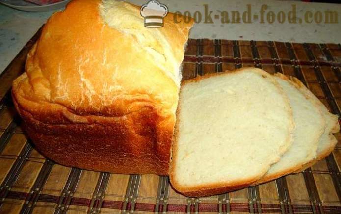 Jednoduché domáci chlieb v pekárni - ako sa pečie chlieb v pekárni doma, krok za krokom recept fotografiách