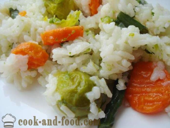 Ryža so zeleninou v multivarki - ako variť ryžu so zeleninou v multivarki, krok za krokom recept fotografiách