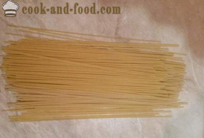 Ako uvariť špagety v panvici - krok za krokom recept fotografiách