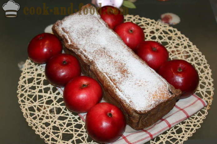 Talianska jablkový koláč s celými jablkami - Ako na jablkový koláč v rúre, s krok za krokom recept fotografiách