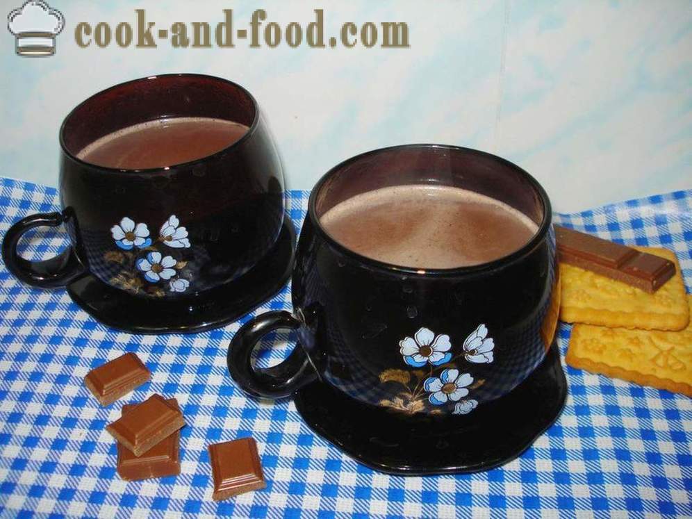 Domáce kakao s mliekom - ako variť kakao s mliekom, krok za krokom recept fotografiách