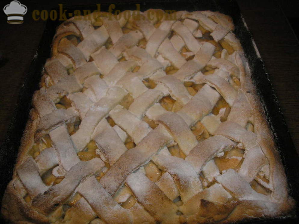 Open apple pie cesta - ako variť jablkový koláč cesta, krok za krokom recept fotografiách