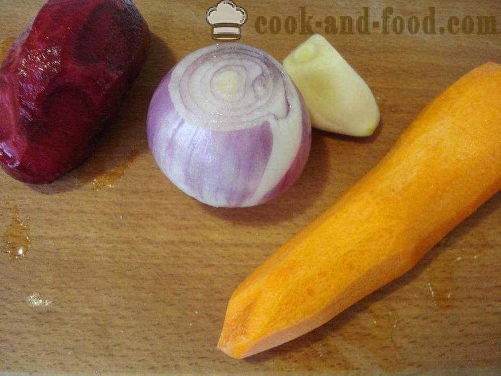 Zeleninová polievka s šťaveľ - ako variť polievku s štiavu, krok za krokom recept fotografiách