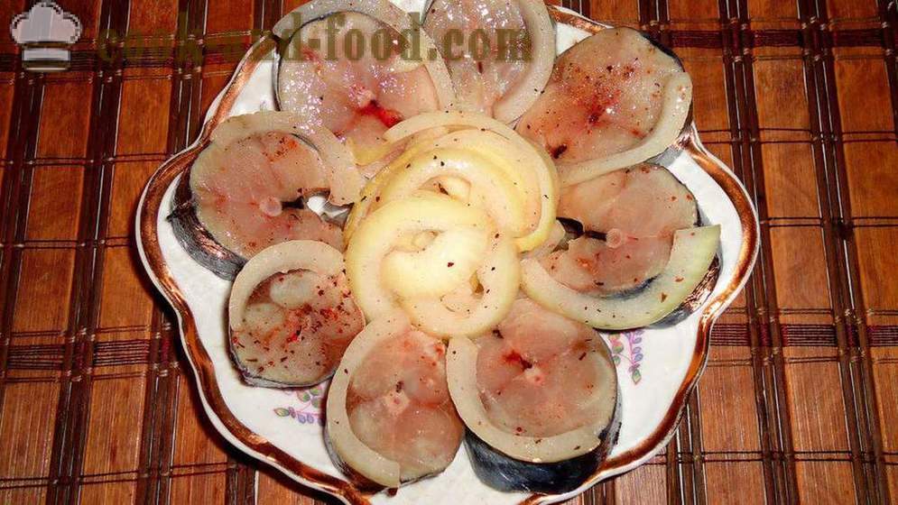 Delicious marinované makrela - ako chutí uhorkou makrely doma krok za krokom recept fotografiách