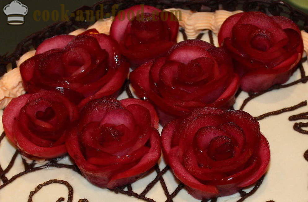 Recept jablká ruže - ako sa robí jablkový koláč ruže krok za krokom recept fotografiách