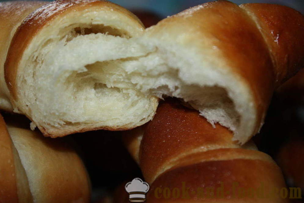 Skutočné francúzskej croissanty - ako variť francúzskej croissanty v domácnosti, krok za krokom recept fotografiách