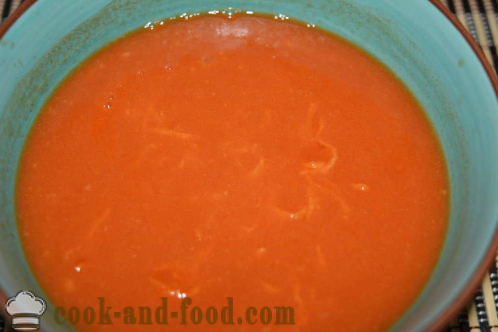 Quick-omáčka omáčka s paradajkovým pretlakom v mikrovlnnej rúre - ako variť paradajkovú omáčku, omáčku v mikrovlnnej rúre, krok za krokom recept fotografiách
