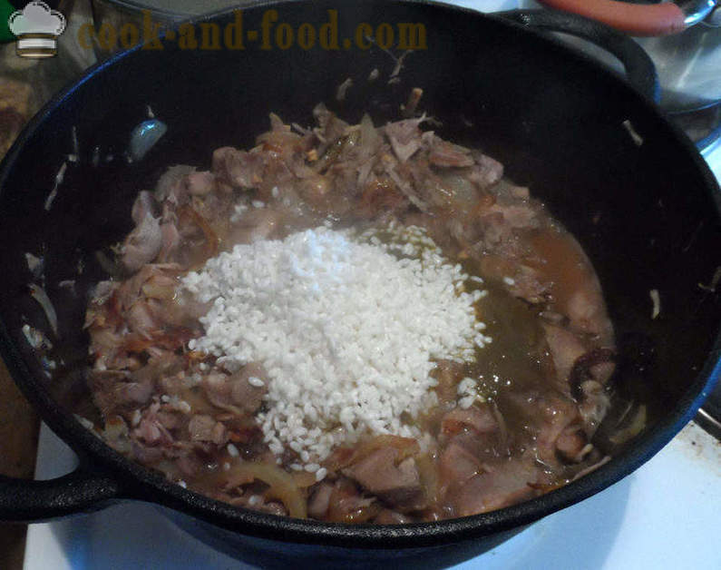 Kharcho polievka s ryžou - ako variť polievku grub doma krok za krokom recept fotografiách